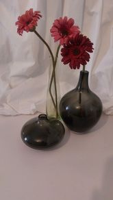 Fabulous Collection of Three Rare Vintage IKEA Hand-Blown Salong Glass Vases designed by Johanna Jelinek, Two Green Colourways, Circa 1990