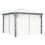 Gazebo with Curtain 300x300 cm Cream Aluminium Image 5