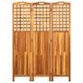 3-Panel Room Divider 121x2x170 cm Solid Acacia Wood Image 2