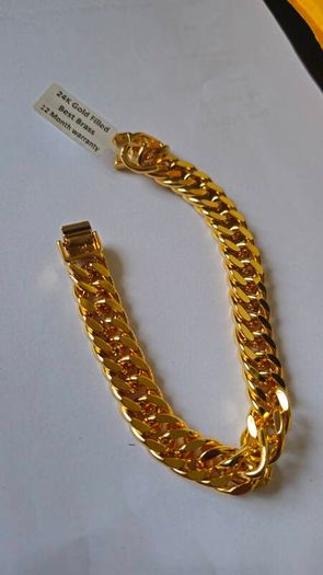 24K Gold Bracelet for men 2 months Warrenty