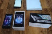 Apple IPhone and Ipad Lot Bundle ONO - 4 Devices + iPhone 4 Box (1 Iphone Usable Home Screen, iCloud / Passcode Locked)