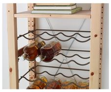Ikea IVAR shelves with bottle rack 30x226x42
