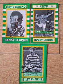 Celtic FC Signed Player Postcards X 3