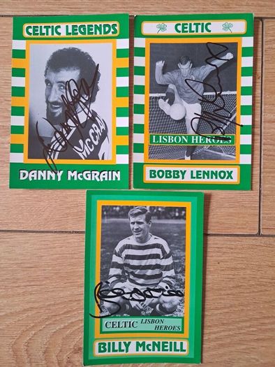 Celtic FC Signed Player Postcards X 3