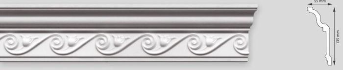 Ceiling Coving, Moulding Polystyrene  for 2 metres length.