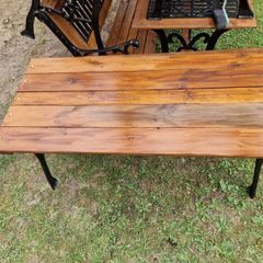 cast iron garden table