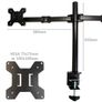 Dual Monitor Mount Clamp 13-27" Brand-new Image 4
