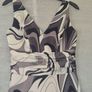 Elegant Black & White Abstract Print Dress - Size 36 (EU) Image 5