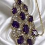 Silver Amethyst & Zircon Filigree Pendant by Harry Ivens Image 2