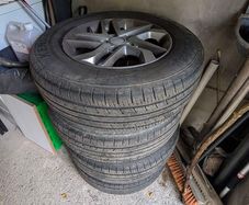 5x114.3 Alloys with All Season tyres  Came a Hyundai Tucson but will fit Kia or Mitsubishi as well.  Like new tyres. All season tyres.  Get it before the winter.