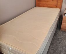 Single Bed Matress, Base and Headboard
