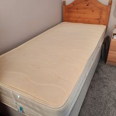 Single Bed Matress, Base and Headboard
