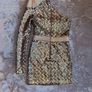 Zhivago One Shoulder Sequin Mini Dress AU 8 UK 8 In Champagne Gold Zig Zag Party Dress. Image 9