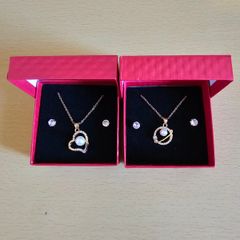 Jewelry set: chain and earrings