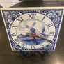 Blue tile clock with windmill Image 3