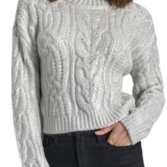 Dkny Silver Coated Jumper