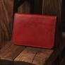 Premium Genuine Leather Wallet for Women Stylish Red Clutch Wallet with Button Closure Image 5