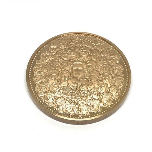 Vintage bronze 25th coronation anniversary medal