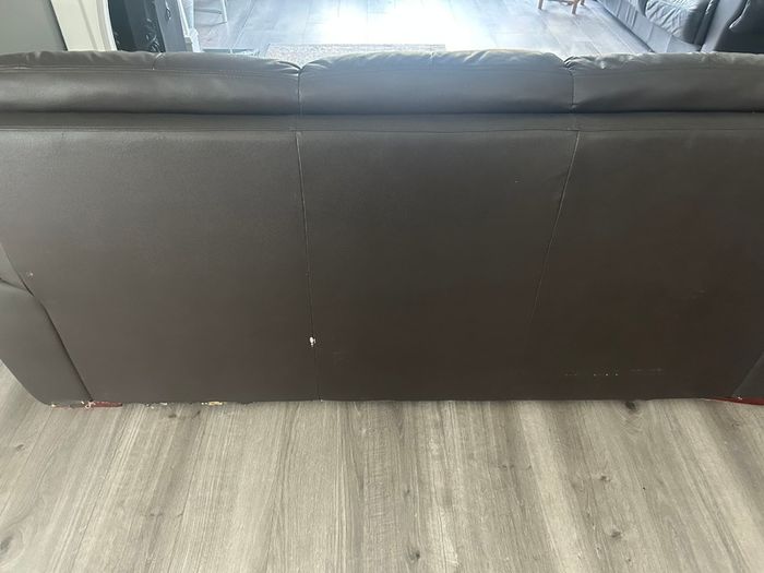 Chocolate brown leather 3+2 seater sofa set