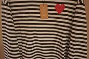 Brand new Shein striped heart sweatshirt women size UK14 EU42 Postage included