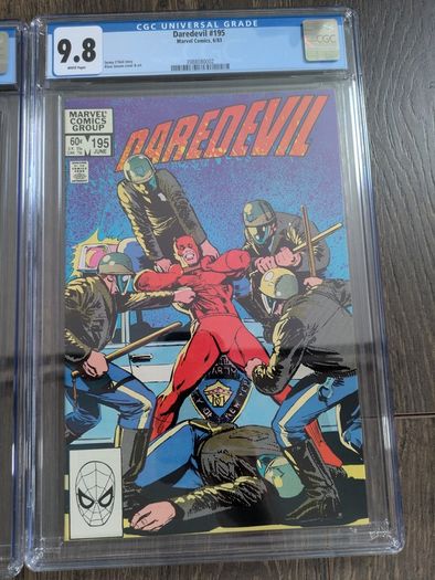 Daredevil Issue 195 and 286 CGC 9.8 Bullseye Certified Graded Comic Framed DC Marvel