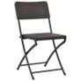 Folding Garden Chairs 4 pcs HDPE and Steel Brown Image 5
