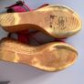 Pink suade leather wedges M&S Image 4