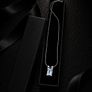 Vintage 925 Sterling Silver & Blue Topaz Signed Birmingham Necklace Image 2