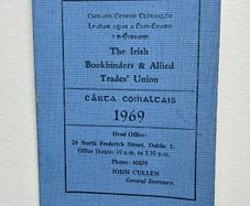 Irish Bookbinders 1969 & Allied Trades Union Card