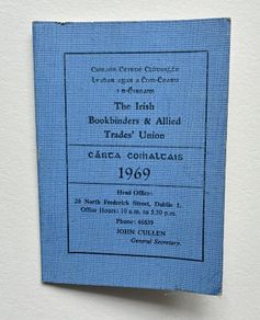 Irish Bookbinders 1969 & Allied Trades Union Card
