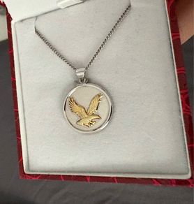 Eagle pendant yellow Gold and Sterling silver