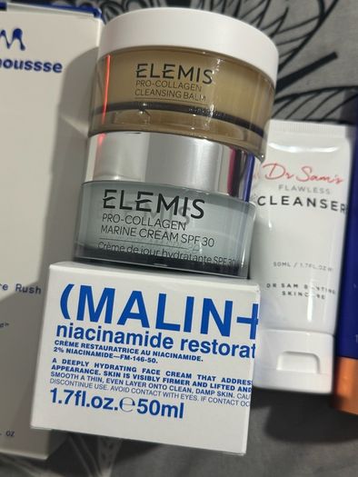 Elemis, augustinus bader, dr sam, moussse, malin plus