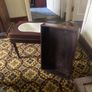 Victorian mahogany bidet baby bath stool table with ceramic liner & cover Image 3