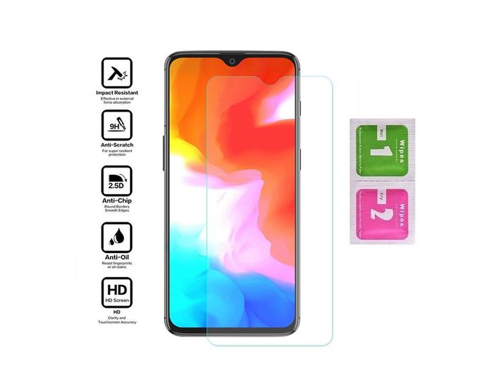 For OnePlus 6T / 1+6T - Premium Tempered Glass Screen Protector Guard Film - FHTOP6TTG