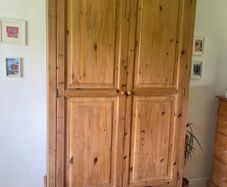 Waxed pine wardrobe