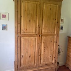 Waxed pine wardrobe