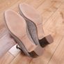 Clarks Mauve Taupe Suede Studded Ankle Strap Block Heels Image 4