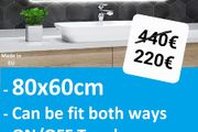 LED Bathroom Mirror Antifog Defogger 80x60 or 60x80cm