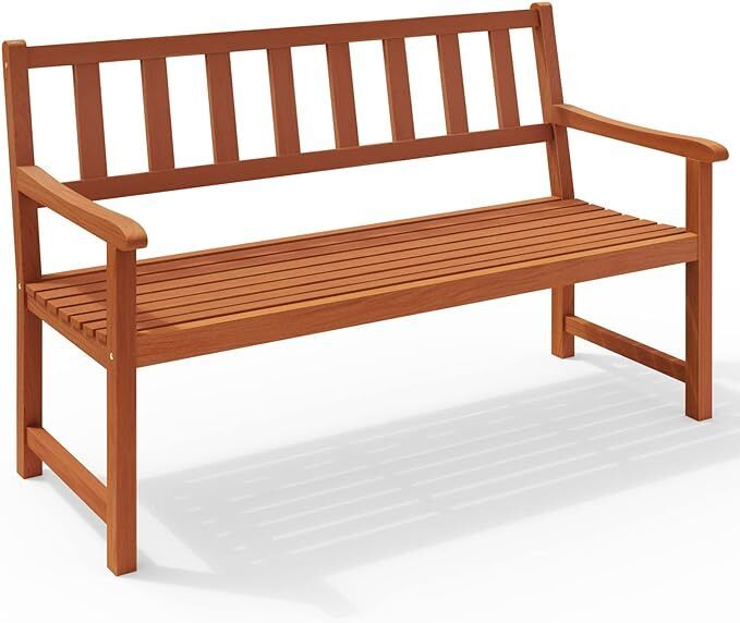 Garden Bench Weatherproof Wood 320kg Resilient FSC-certified Garden Balcony Bench Garden Furniture Bench Kensington 2 Seater 120 x58 x 90cm Acacia