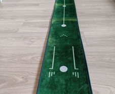 Golf Practice Putting Mat with Ball Return