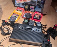 Vintage Atari 2600 "6-Switch" Woodgrain Console Bundle - Boxed & Fully Tested