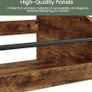 2-Tier Vinyl Record Storage Holder Rack, 250 LP Albums Display Shelf, Wooden Vinyl Storage Rack with Wire Dividers for Records, CDs, Books, Rustic Brown and Black Image 5