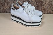 Womens Marco Moreo Platform Trainers Runners Shoes White Leopard Fur Size Uk 2 Eu 35 Womens Girls Brand New