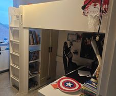 Loft bed Ikea with matress 200x90 cm/disassembled, ready for collection