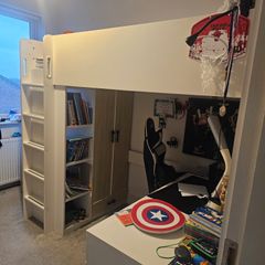 Loft bed Ikea with matress 200x90 cm