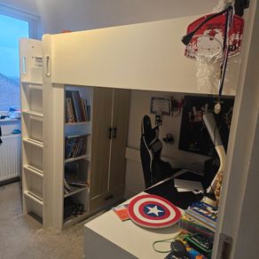 Loft bed Ikea with matress 200x90 cm/disassembled, ready for collection