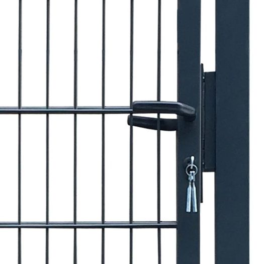 Fence Gate Steel 103x250 cm Anthracite