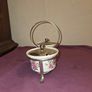 1960's Enoch Wedgewood Pink Rose Marmalade Pots with silver plate caddy Image 2