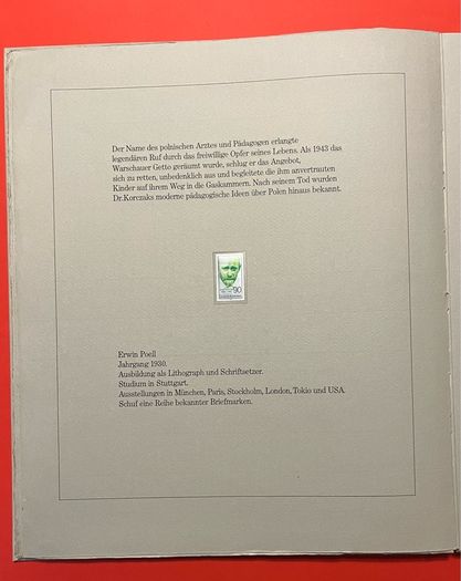 1978 Germany Borek Edition with slipcase. Contains stamps with 12 graphics under mounts with competition designs for postage stamps Germany