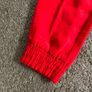 Zara bright red dressy joggers Image 5